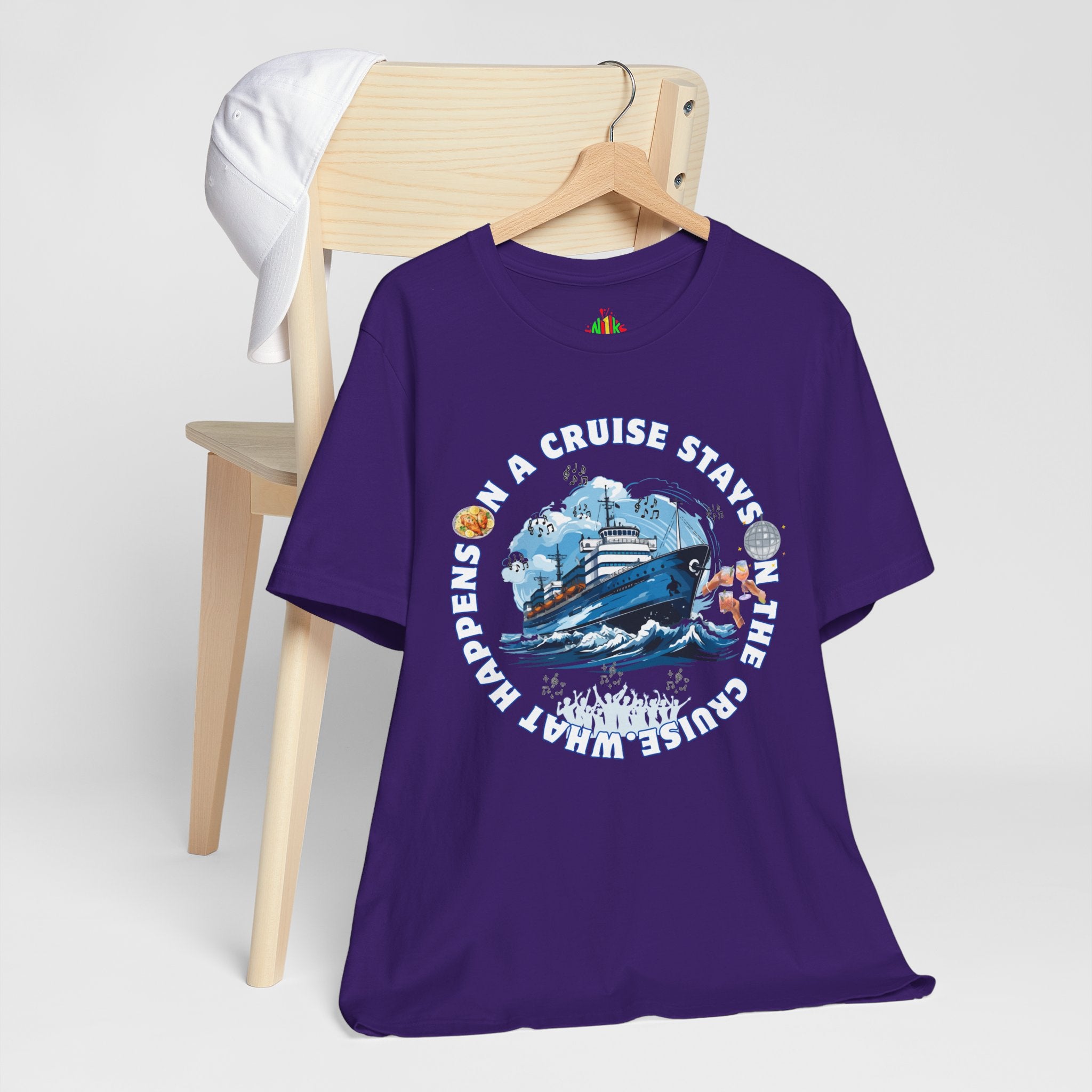 Fun Cruise Vibes Unisex Tee - "What Happens on a Cruise Stays on a Cruise"